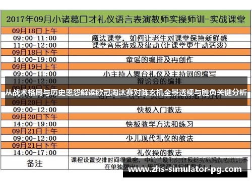 从战术格局与历史恩怨解读欧冠淘汰赛对阵玄机全景透视与胜负关键分析